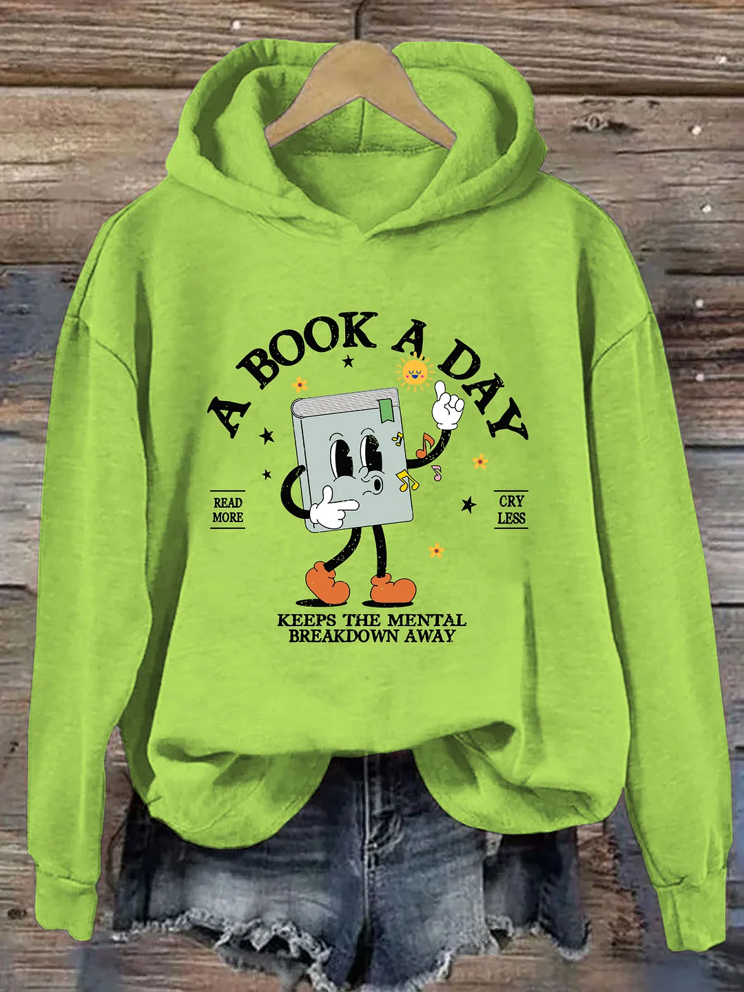 A Book A Day Keep The Mental Breakdown Away Hoodie