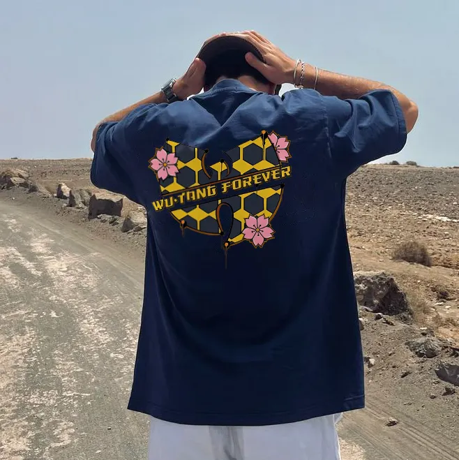 Honeycomb And Floral Prints T-shirt