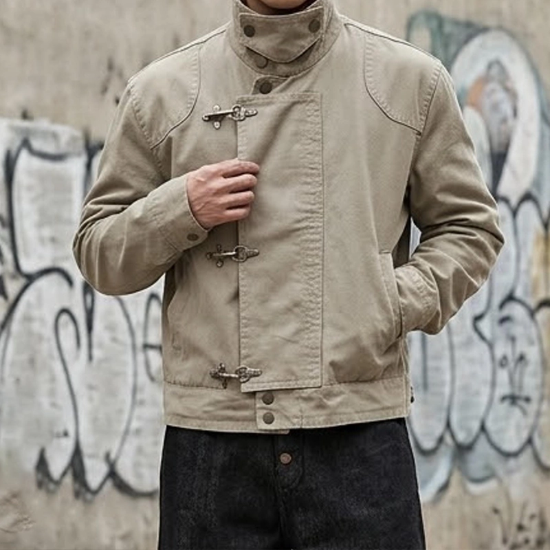 Men's Loose Collared Jacket &ndash; Casual Lightweight Outerwear