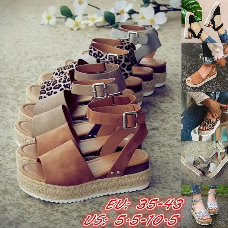 Wedges Shoes For Women High Heels Sandals Summer Shoes 2021 Flip Flop Chaussures Femme Platform Sandals Plus Size 35-43