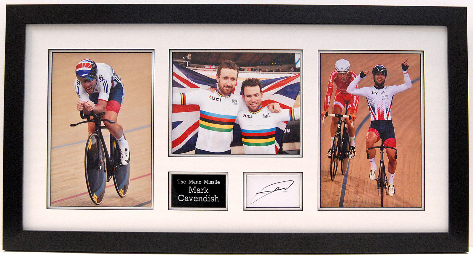 MARK CAVENDISH HAND SIGNED Photo Poster painting DISPLAY FRAMED UCI WORLD CHAMPION.