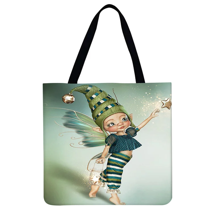 Cartoon Elf - Linen Tote Bag