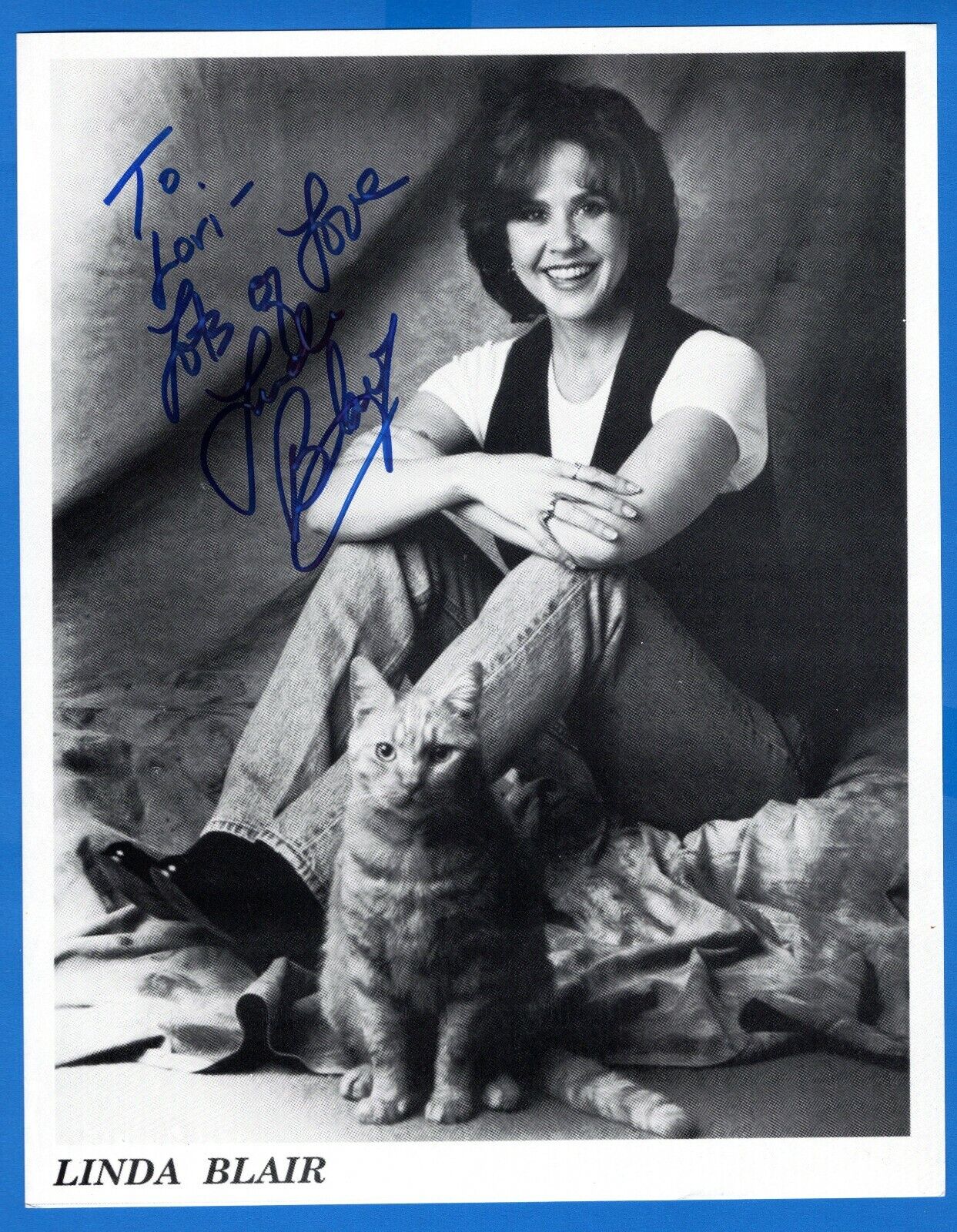 Linda Blair Actress Hand Signed Autograph 8x10 Photo Poster painting with Todd Mueller COA