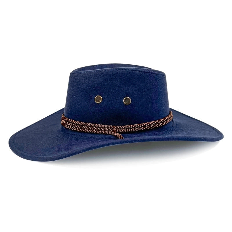 Unisex Retro Solid Color Cowboy Hat
