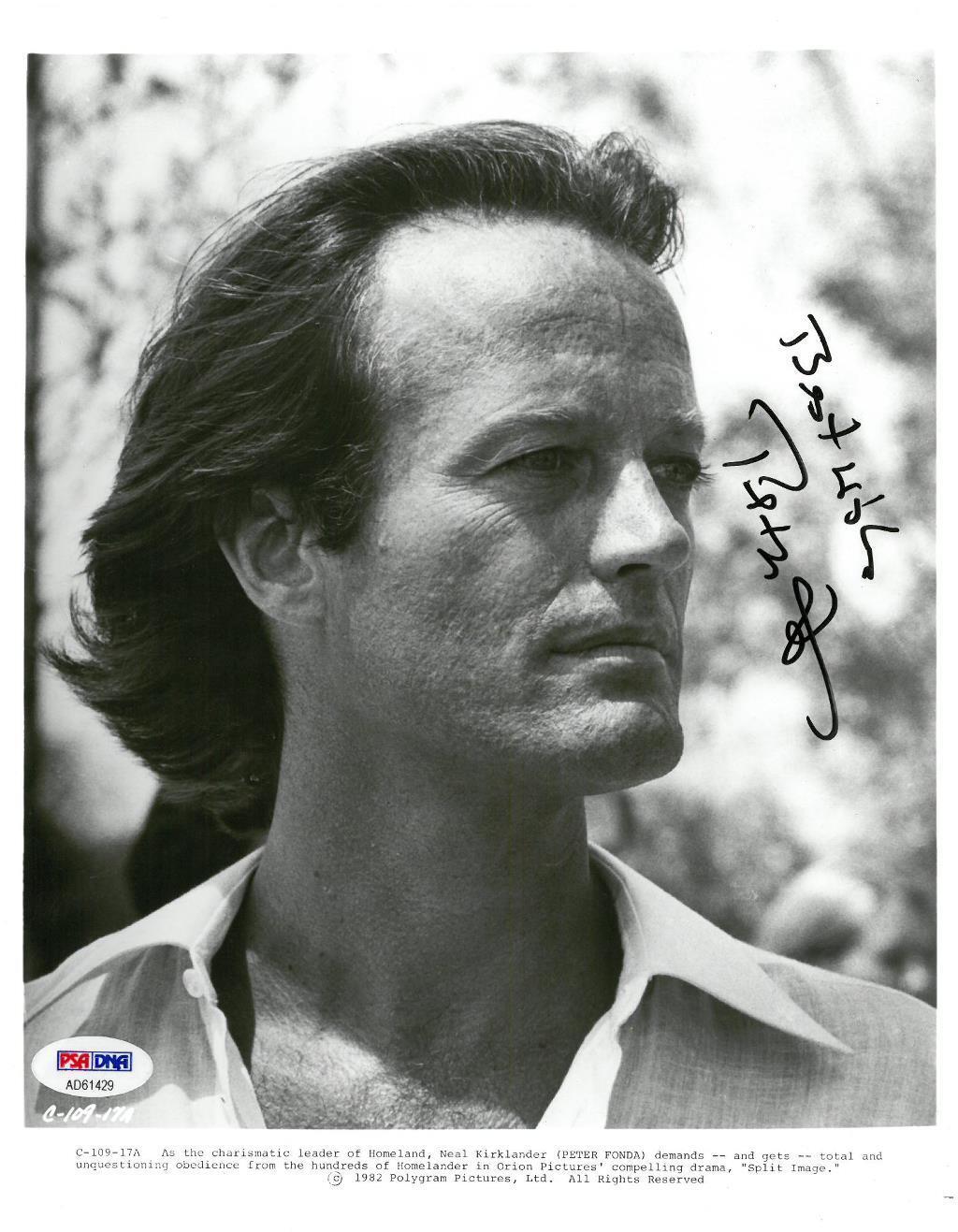 Peter Fonda Signed Authentic Autographed 8x10 B/W Promo Photo Poster painting PSA/DNA #AD61429