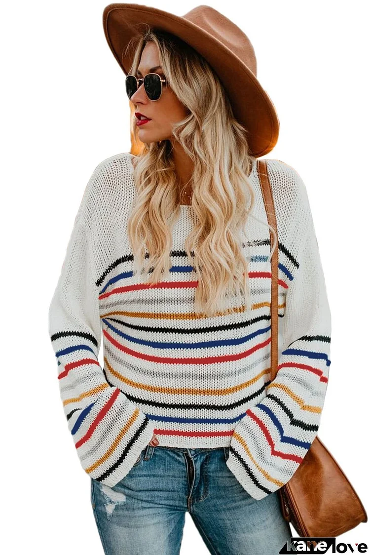 Rainbow Stripe Pattern Sweater