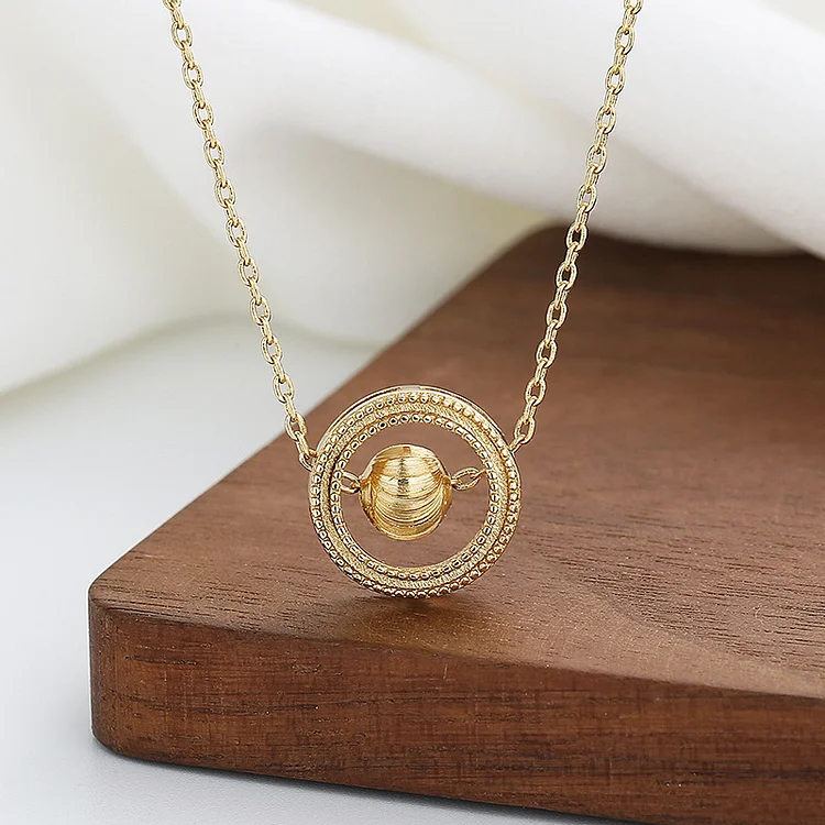 Round Bead Brass Pendant