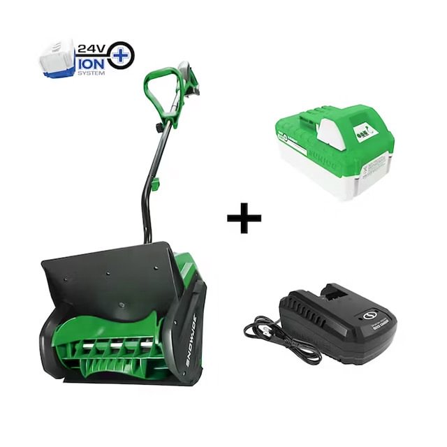 💝Thanksgiving limited time clearance，Buy 1 Get 1 Free 💥Snow Joe 24V Cordless Rechargeable 11" Snow Thrower & Cover