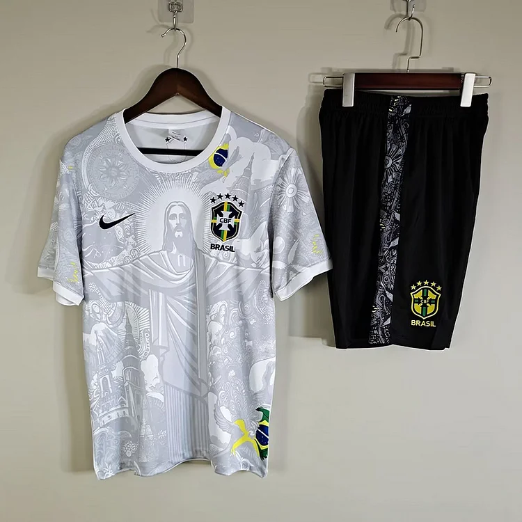 25/26 Brazil White Training Suit Adult Set