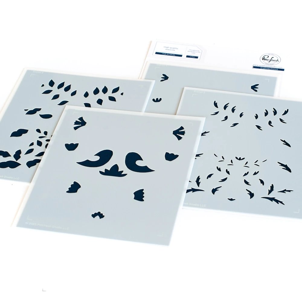 Nigikala Folk Art Birds Layering Stencil Set Stamps And Dies New Arrival 2021 Scrapbook Diary Decoration Hot Foil  Embossing Template Diy