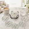 6 Pcs DIY Diamond Art Coasters Kits Dot Paint for Coaster Craft Kits Waterproof