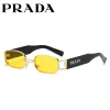 Okulary przeciwsłoneczne PRADA dla mężczyzn i kobiet, prostokątne oprawki