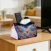 Shining Butterfly DIY PULeather Diamond Painting Tissue Box for Adults Beginners Gem Art Painting Napkin Holder for Living Room Bedroom Bathroom Table Decor