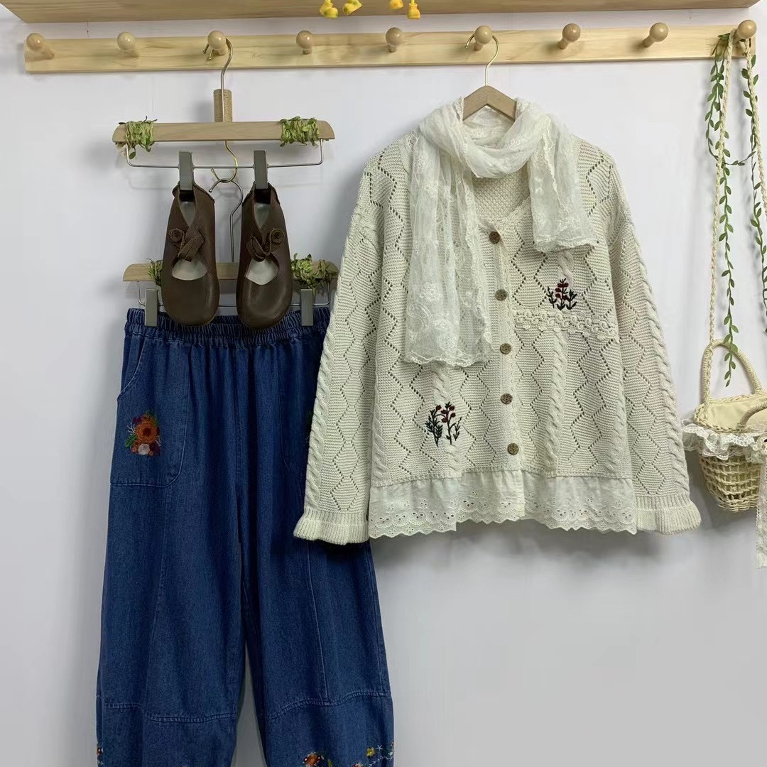 Chicfifth Sweater Women Winter Long Sleeve High Quality Autumn Vintage Top Knitted Cardigan