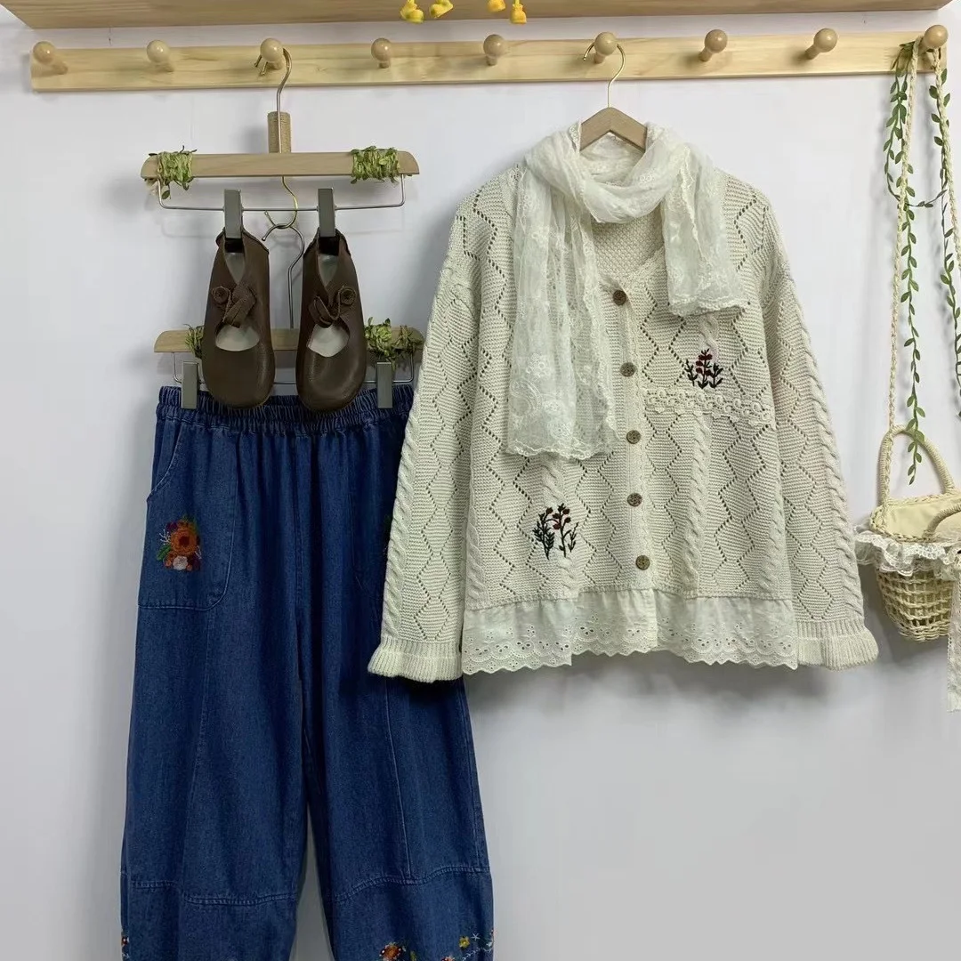 Chicfifth Sweater Women Winter Long Sleeve High Quality Autumn Vintage Top Knitted Cardigan