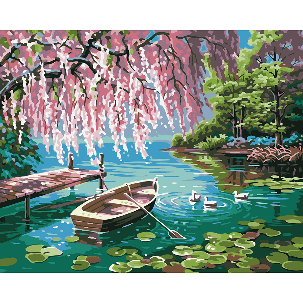 

40*50cm - Painting By Numbers - Quiet Lake, 501 Original