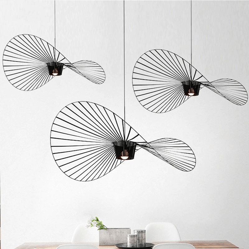 Modern Iron Design Hat Shape Pendant Light