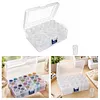 24Pcs Round Bottles with Insert Diamond Painting Containers Multi Purpose Portable Plastic Case Box with Stickers & Compartments Arts Crafts Storage Bottle for Hardware Rhinestone