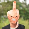 Christmas Decoration Middle Finger Mask Mockery And Contempt Vertical Shengdanjie Full Head Latex Headdress DJ Mask