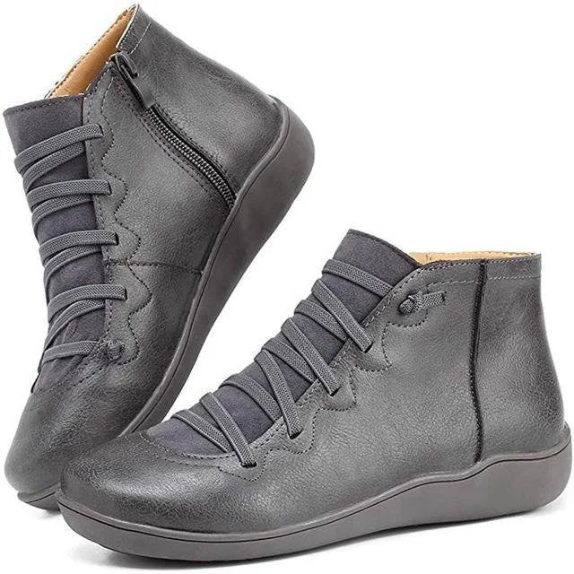 Women Leather Waterproof Orthopedic Vintage Boots Radinnoo.com