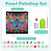 Neon-Regenbogen-Mandala-Schmetterling speziell geformte 5D-DIY-Teilbohrer-Diamanten-Punkte, Edelstein-Kunst-Kits mit Rahmen, Diamanten-Gem&auml;lde, Edelst