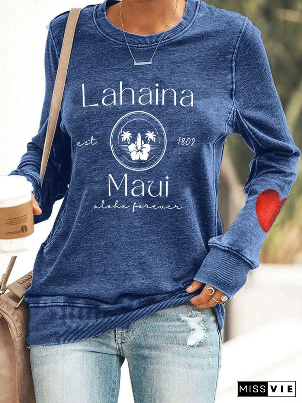 Women's Pray For Lahaina Maui Est 1802 Sweatshirt