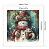 Snowman With Dessert-11CT Stamped Cross Stitch 45*45cm/17.72*17.72in