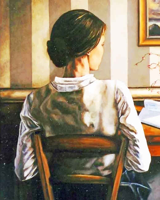 

Woman Writing A Letter – Paint By Numbers - 40*50CM, 501 Original