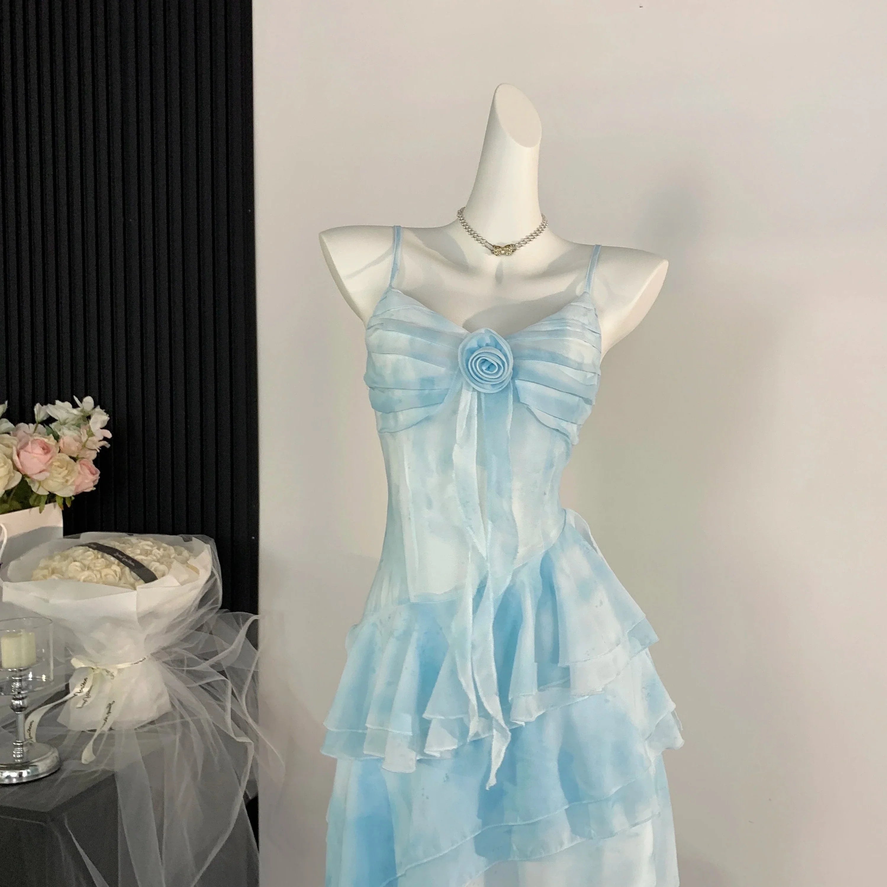 Aiertu - Aquatic Songs and Marine Roses Dress Mermaidcore Kawaii Academia Y2K Cottagecore Coquette Fairycore Dollette Princesscore Aiertu