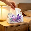 DIY Purple Butterfly Diamond Painting Tissue Box