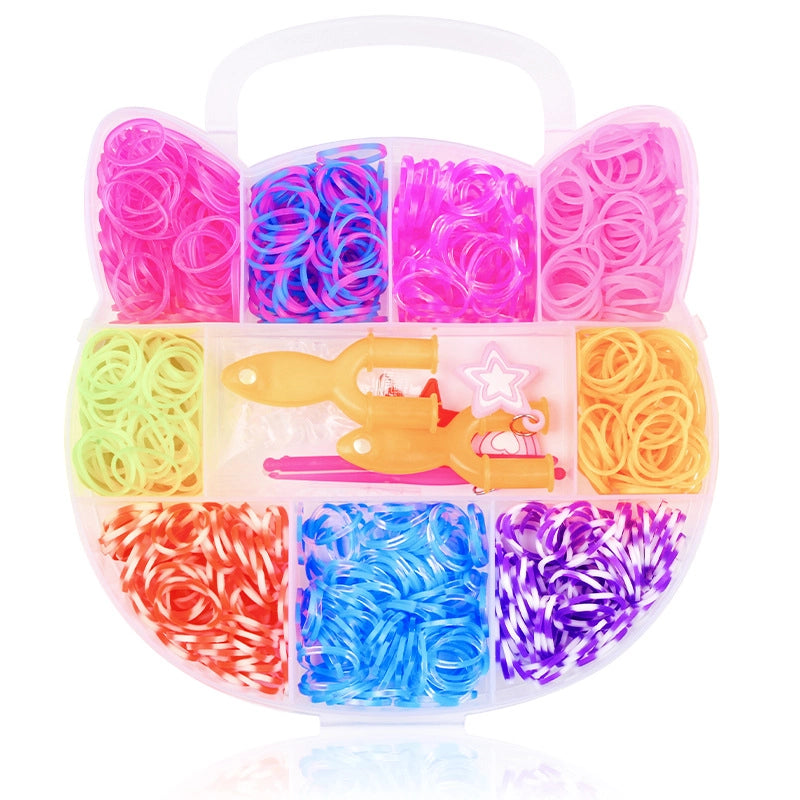 DIY Educational Children’s Toy Rainbow Loom Loom Bands Rubber Band Set Woven Bracelet