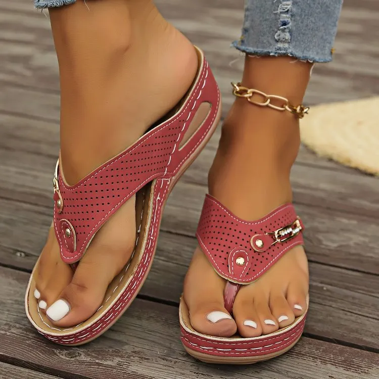 Yyvonne Slippers 2025 Spring And Autumn Leisure Retro Clip Toe Comfortable Light Casual Large Size Cool Slippers Woman