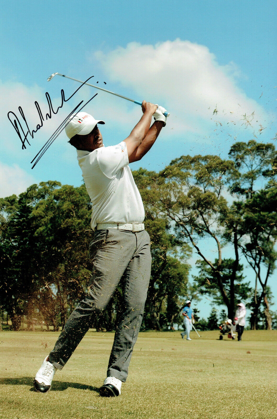 Anirban LAHIRI 12x8 Photo Poster painting Signed Autograph European Tour Golf AFTAL COA