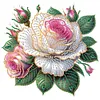 Fleur-Peinture diamant en forme sp&eacute;ciale-30*30cm