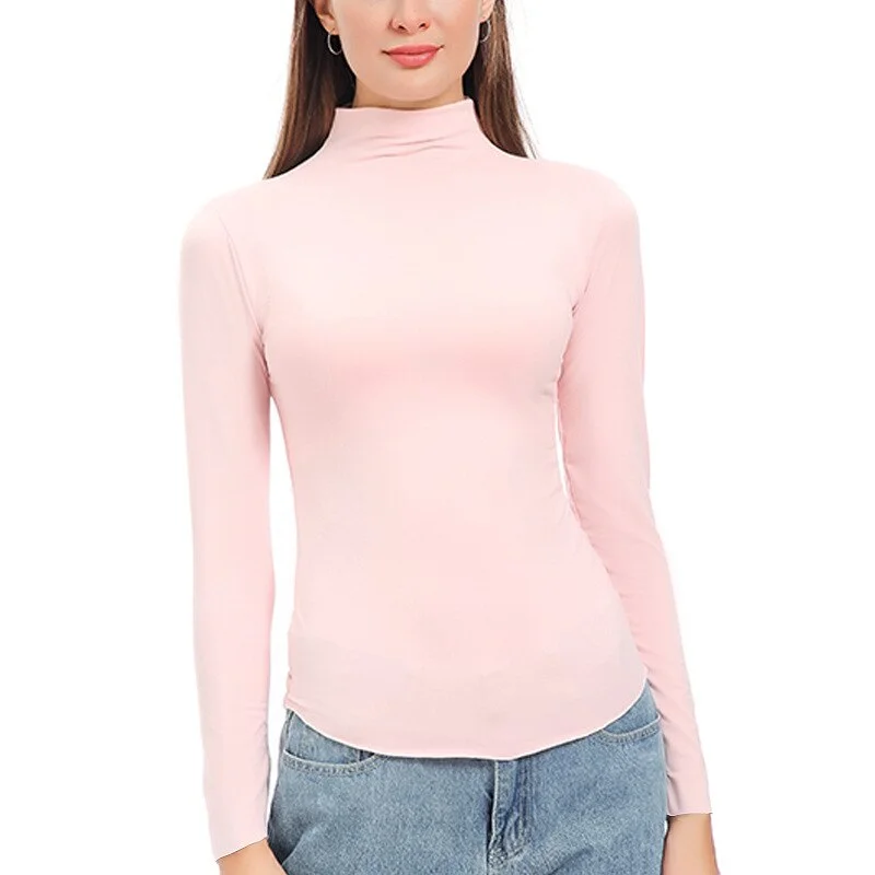 Plus Size Turtleneck Sweater Women Winter Autumn Long Sleeve Elasticity Bottoming Tops Solid Color Slim Fit Warm Knit Pullovers