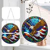 5D Diamond Painting Double Sided Effect  Stained Glass Panel Decorative Home Garden Decoration Hanging Kit(Eagle)