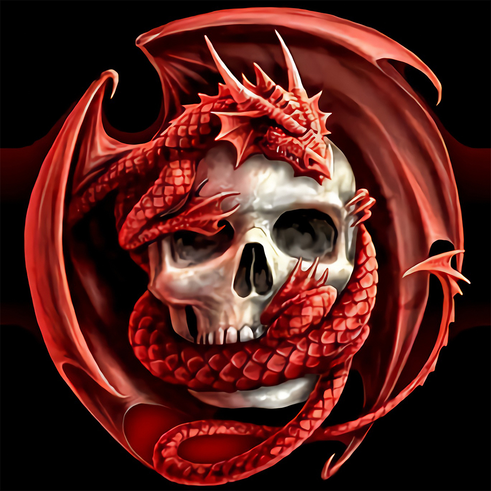 

Darkness Dragon - Round Drill Diamond Painting - 30*30CM, 501 Original