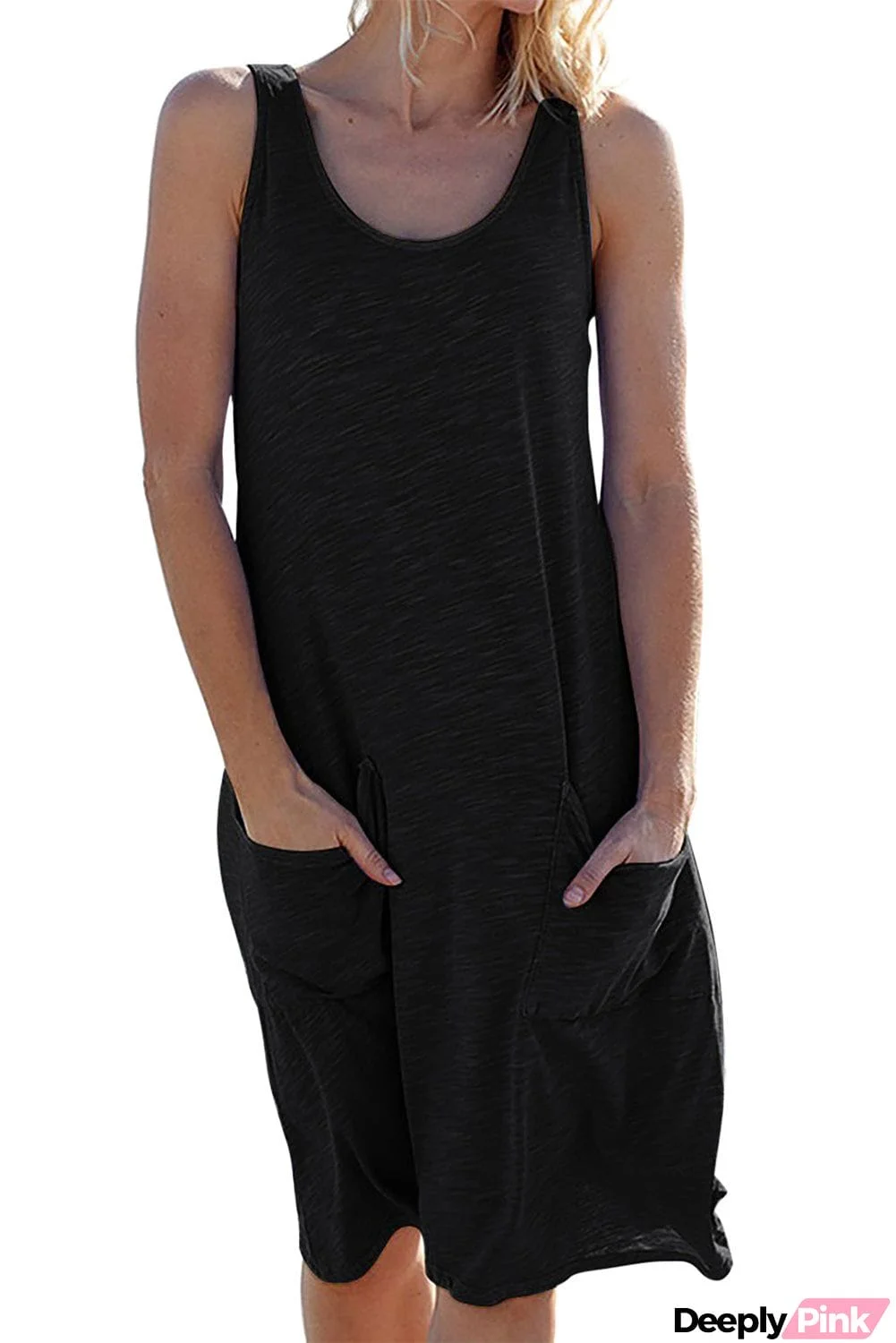 Sleeveless Pocketed Casual Swing Mini Dress