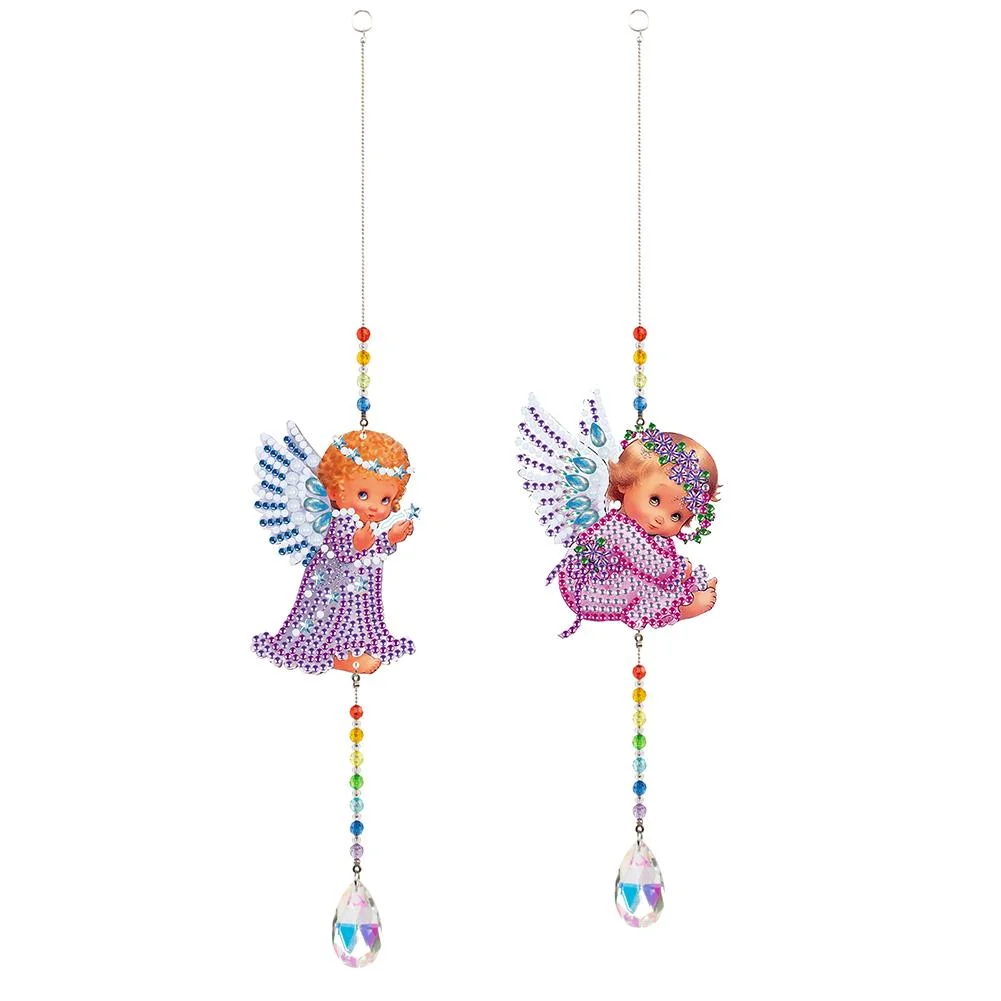 Angel - Pendant - DIY Diamond Crafts(Single side drill 2pcs)