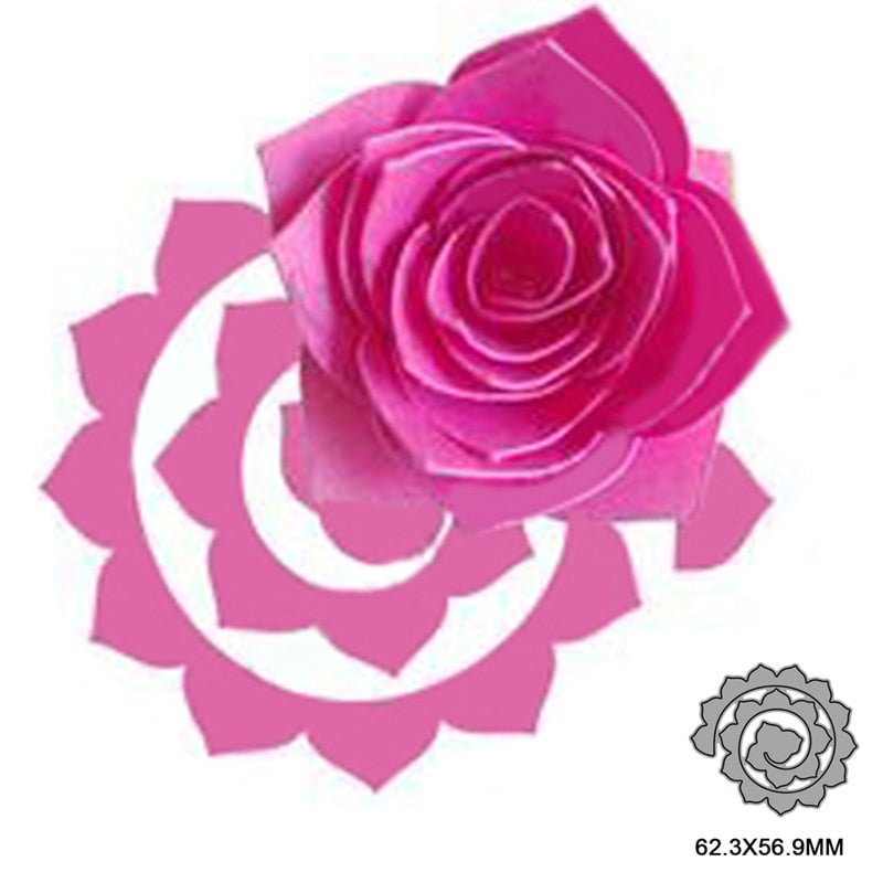 Spiral Flower Metal Cutting Dies for DIY Scrapbooking Album Paper Cards Decorative Crafts Embossing Die Cuts Christmas 2021new