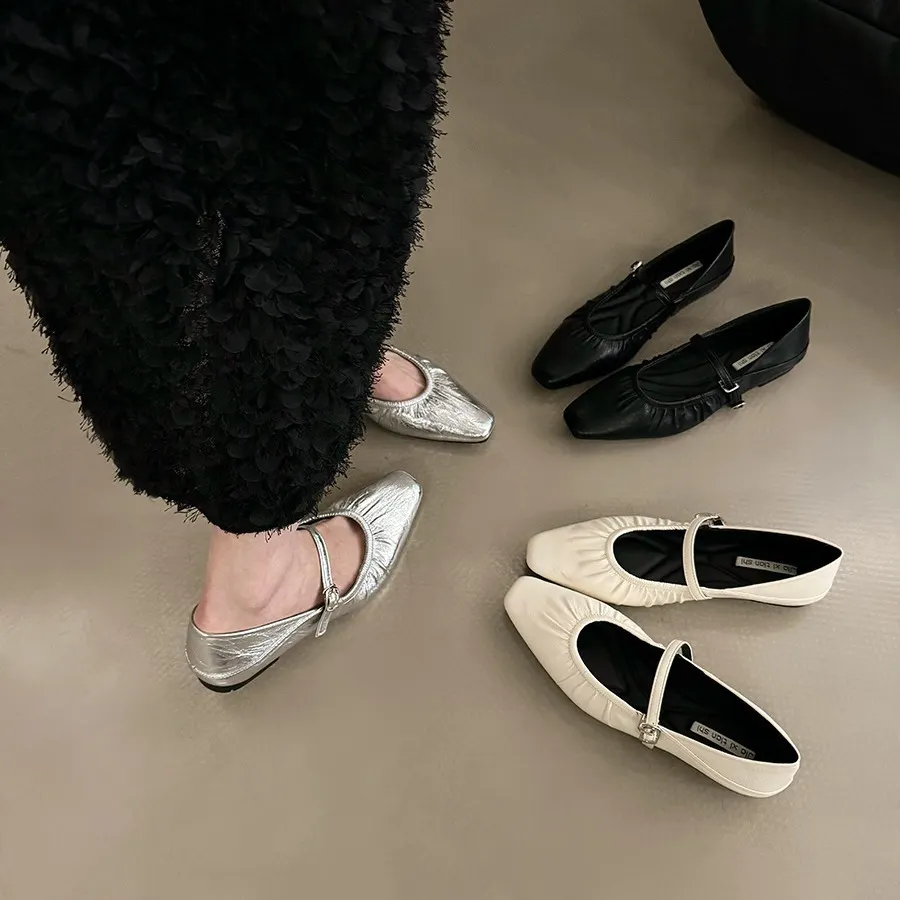 Churchf Churchf Silver French Spring And Autumn Small Single Shoes Women's 2024 New Hot Style With Skirt Mary Jane Evening Shoes