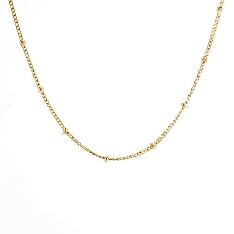 Stainless Steel 18K Gold Plated Basic Plating Geometric Titanium Steel Necklace