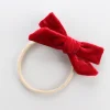 Gentle Velvet Bowknot Hair Head Bands for Babies