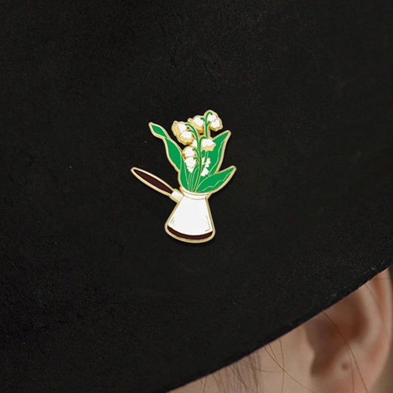 Elegant Cartoon Style Sweet Pin Sunflower Rose Flower Alloy Stamping Stoving Varnish Plating Unisex Badge Brooches Collar Pin