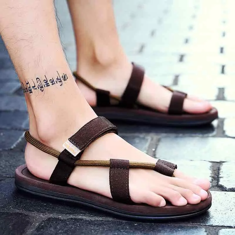 Men's Beach Gladiator Sandals Hombre Summer Shoes Hook loop Casual Shoes