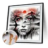 (US Only)Paint By Numbers Kit On Canvas DIY Oil Art Silhouette Girl Face Picture40x40cm
