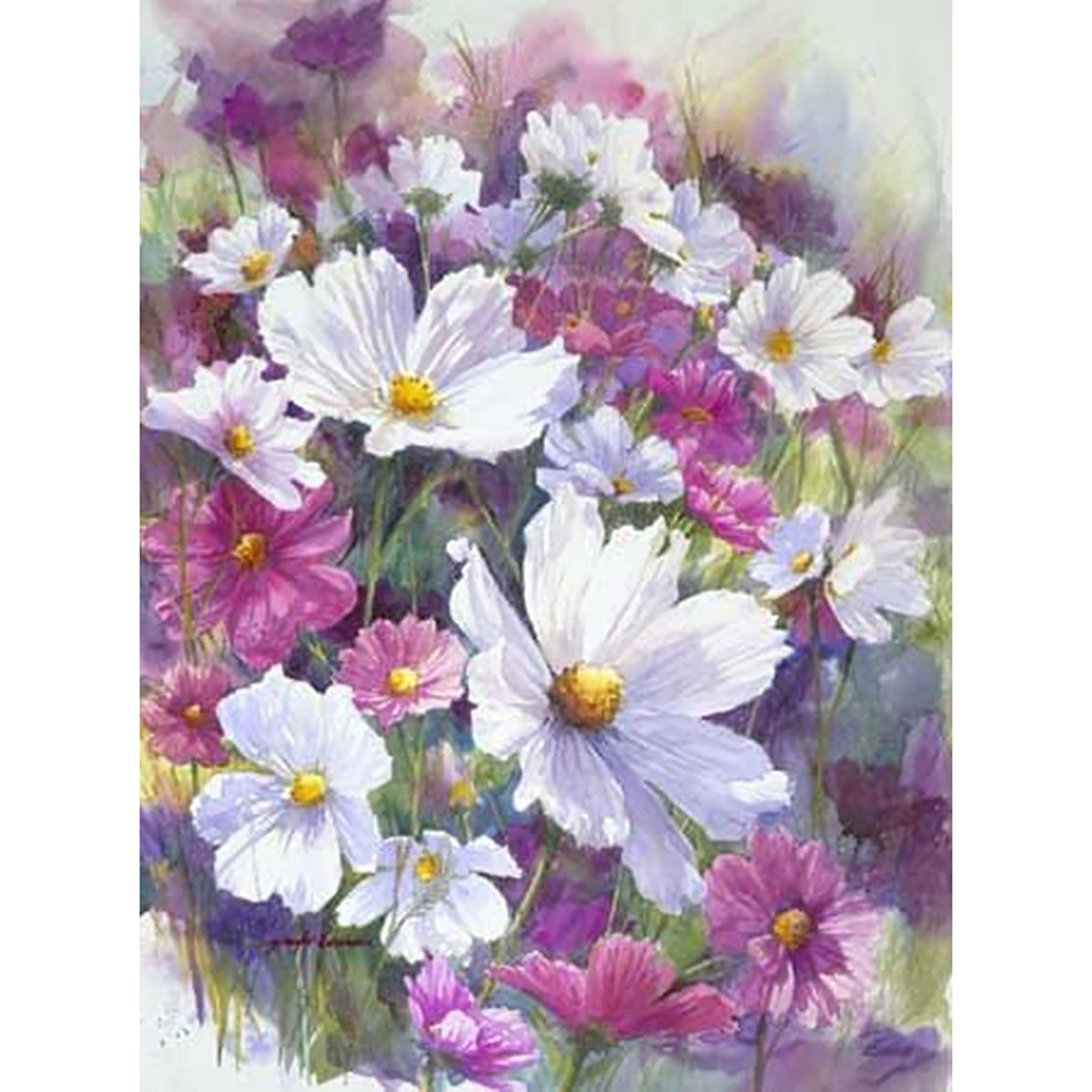 

30*40CM - Round Drill Diamond Painting - Blossom Flowers, 501 Original