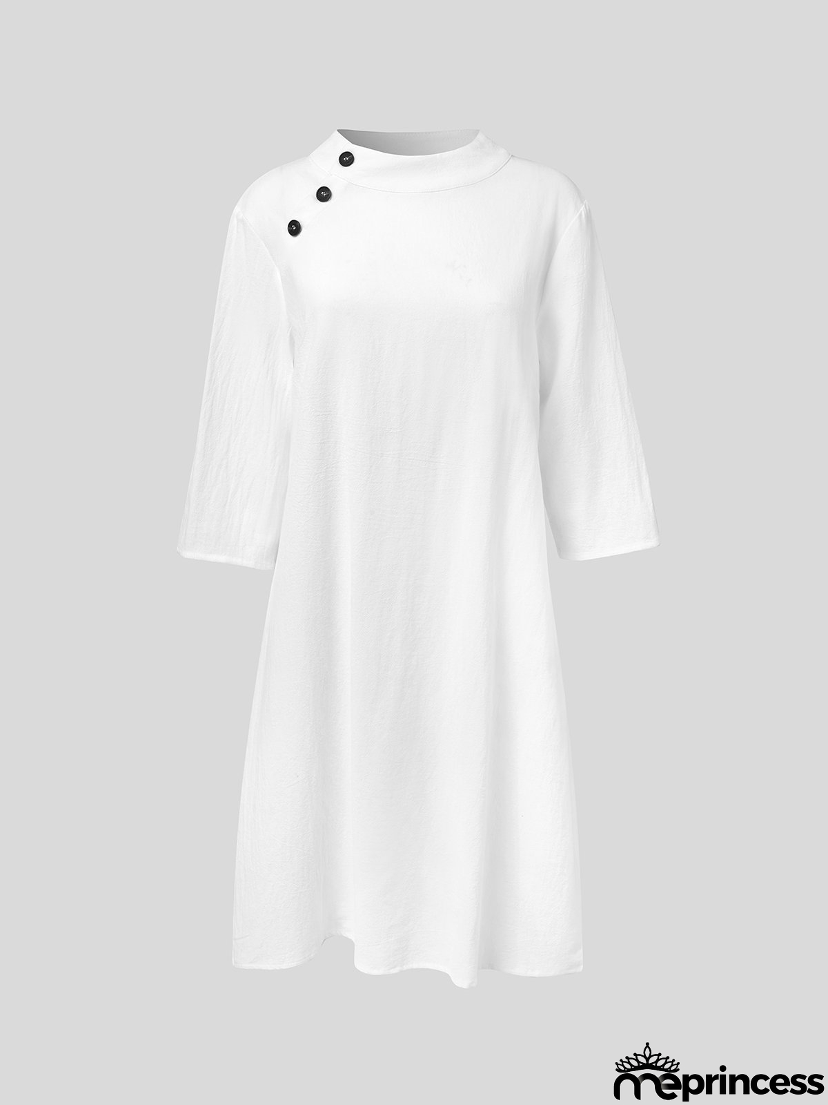 Women's Cotton Linen Dress Shirt Dress Casual Dress Shift Dress Midi Dress