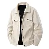 Men's Corduroy Trucker Jacket Vintage Casual Lapel Collar Workwear Coat by Inlyline