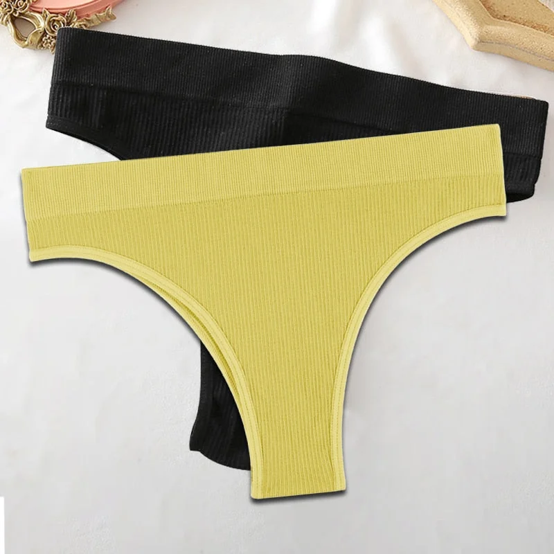 Seamless Women Pantys Girls Thongs High Waisted Soft Woman Briefs Fashion 6 Solid Colors S-XL Sexy Underpants For Women New